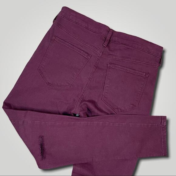 GAP EASY Y2K SKINNY LEGGINGS MAROON WINE DENIM JEANS - 28R - Picture 2 of 8